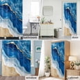 thumbnail image 6 of Blue Ocean Waves Fabric Shower Curtain Abstract Washable Shower Curtains for Bathroom, Waterproof Bath Curtain with Hooks Home Decor 72x72in, 6 of 8