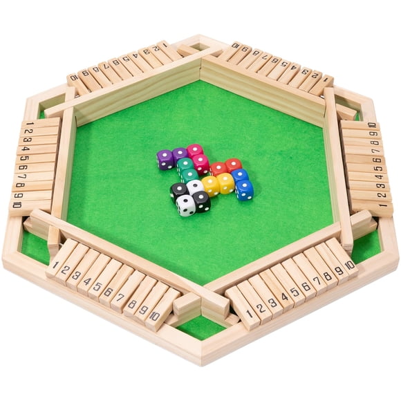 Juego de mesa Fowreny Shut The Box Dice para 2-6 jugadores