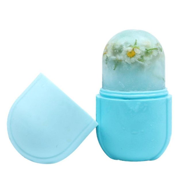 Hmwy-beauty Masajeador De Cubitos De Hielo Retráctil De Poros Masajeador Facial De Silicona con Rodillo De Hielo Facial