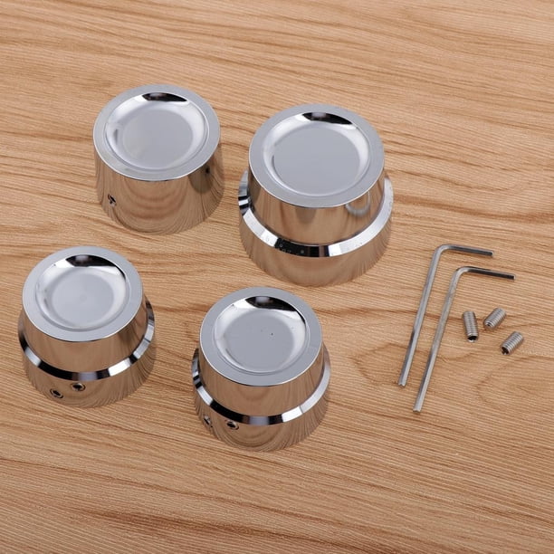 4 Piezas de Aluminio de La Motocicleta Delantera Del Eje Trasero de cubierta de Perno Conjunto de Hardware Decorativo para Plata DYNWAVEMX Cubierta de la tuerca del eje de la motocicleta