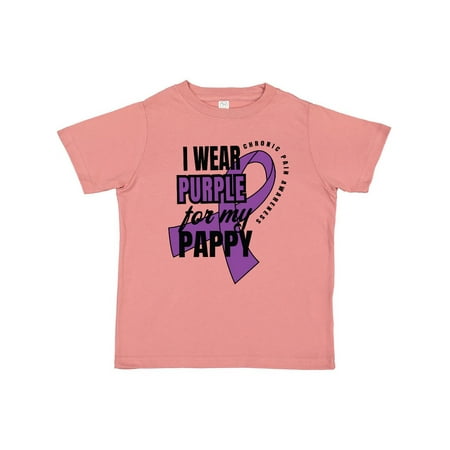 

Inktastic Chronic Pain I Wear Purple For My Pappy Gift Toddler Boy or Toddler Girl T-Shirt
