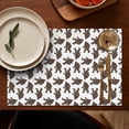 thumbnail image 5 of Brown Bigfoot Pattern Summer Placemats Table Placemats Set Of 4-Linen Kitchen Washable Placemats Table Mats 11.8"x17.7" Non-Slip Heat Resistant, 5 of 6