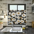 thumbnail image 6 of FREEAMG Purple Flowers and Butterflie Half Window Tier Curtains 36 Inch Blackout Thermal Insulating Kitchen Linen Tier Curtains for Kitchen,Bathroom,Cafe, 6 of 7