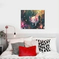 thumbnail image 4 of Fuzoiu Whimsical Axolotl Fantasy Print Canvas Wall Art for Bathrooms,Wall Decor for Bedroom,Framed Artwork for Wall,Modern Wall Decorations Prints Picture for Kitchen Home, 4 of 6