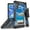 Blue Beach, variant on Tri Shield Rugged Cover + Holster Designed For Samsung Galaxy A13 5G Case Navy Blue/Black
