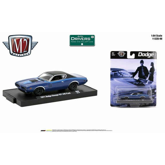 M2 Machines Auto-Drivers 1:64 R99 1971 Dodge Charger R/T 440 Pack