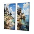 thumbnail image 3 of Designart "Eugene s Reverie Normandy Coast III" France Wall Art Set Of 2 - Beige Landscapes Gallery Set For Office Decor, 3 of 7