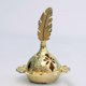 thumbnail image 3 of Vintage Incense Burner Exquisite Rust Prevention Metal Incense Burner for Bedroom Living Room Feather Gold, 3 of 3