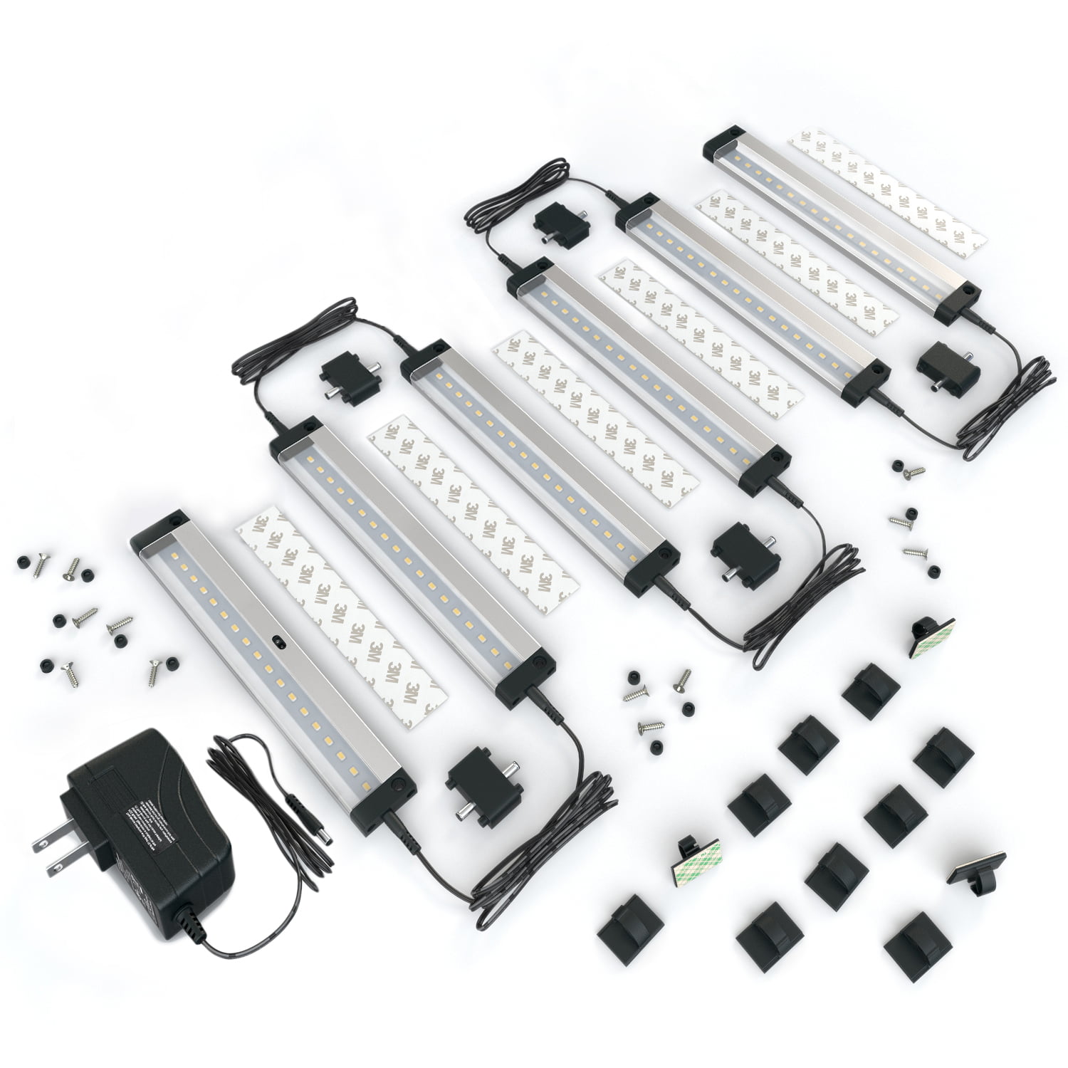 LED Under Cabinet Lighting Kit 1800lm 20ft room Shelf Counter Light Strip 