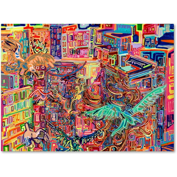 Trademark Fine Art "Friends" Canvas Art by Josh Byer