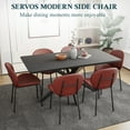 thumbnail image 3 of LeisureMod Servos Modern Dining Side Chair with Upholstered Faux Leather Seat and Powder Coated Iron Frame for Kitchen and Dining Room (Bordeaux), 3 of 14