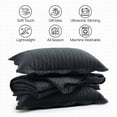 thumbnail image 6 of Ameha 3 Piece Quilt Set Chevron Embossed Bedspread Reversible Ultrasoft Microfiber Adult Bedding Charcoal Color King, 6 of 10