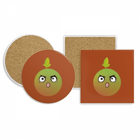 

Lovely Cartoon Injustice Orange Happy Coaster Cup Mug Holder Absorbent Stone Cork Base Set