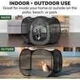 thumbnail image 4 of Portable Dog Playpen Cat Tent, Foldable Indoor Outdoor Pet Playground - Extra Large Gray, 4 of 7