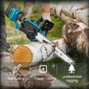 YAHHU 12 Inch Cordless Chainsaw with Oiler System, 21V Electric Handheld Chainsaw for Tree Trimming, Wood Cutting, Outdoor Yard Work