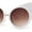 White Brown, variant on Womens Oversize Round Circle Lens Curled Ears Cat Eye Sunglasses Red Black