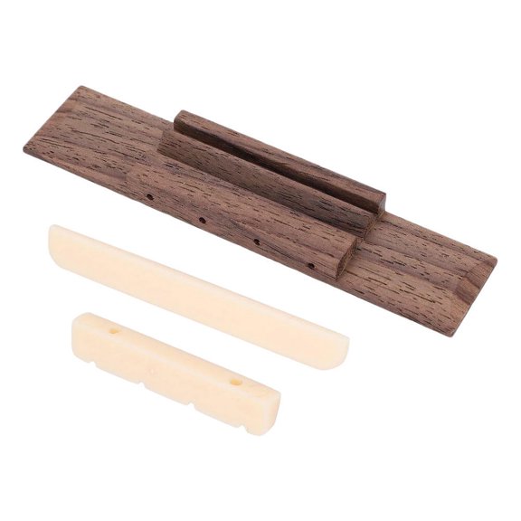 KALLORY Ukulele Fittings Ukulele Bridge Set Rosewood 1 Set 4.32X0.98X0.39in