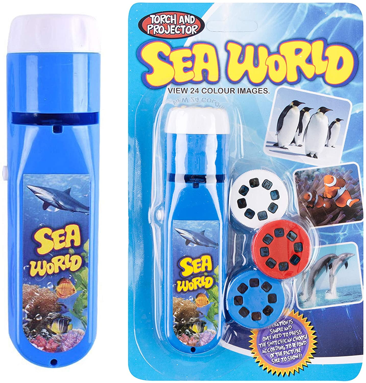 Kid educational sea creatures torch Projector gift toy Fun child play/learn game 