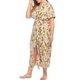 thumbnail image 3 of Camisón, Batas de tumbona para mujer Floral de manga corta de talla grande camisones sueltos vestido Meterk 3X-grande, 3 of 7