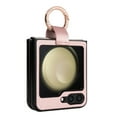 thumbnail image 3 of Allytechgroup Case for Samsung Galaxy Z Flip 7, PU Leather Slim Fit Ring Shockproof Military Grade Drop Protection Compatible with Samsung Galaxy Z Flip 7 for Women Girls, Rosegold, 3 of 7