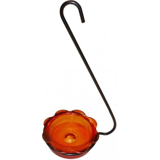 Erva JCPWH Hanging Glass Cup Feeder - Orange