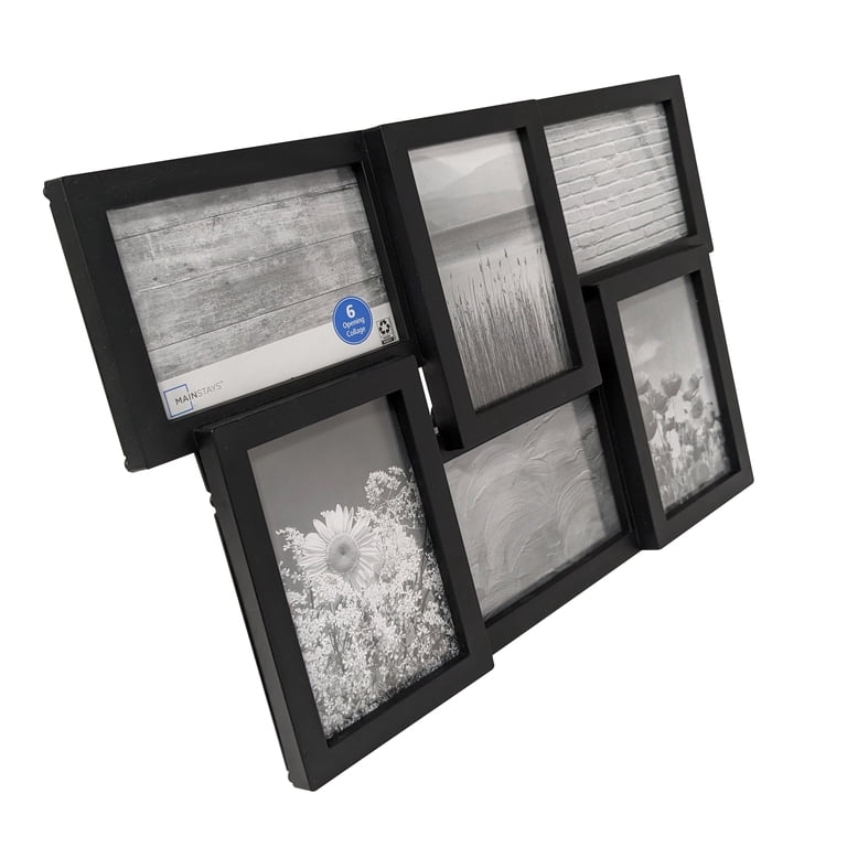 Mainstays 6-Opening 4x6 Black Collage Picture Frame, 2-Pack photo 4