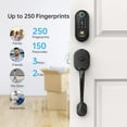 thumbnail image 3 of SMONET Serrure de Porte Sans Clé avec Poignée, Ensemble Intelligent de Serrure de Porte d'Entrée, Pêne Dormant Alexa avec Poignée de Porte d'Entrée, Serrure à Clavier Numérique Bluetooth Noire, 3 of 9