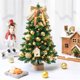 thumbnail image 2 of Pequeño árbol de Navidad de pino verde simulado con plantas, árboles de Navidad, adornos de escritorio para el hogar, decoraciones para la mesa de la fiesta de Navidad, 2 of 5