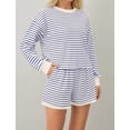 thumbnail image 2 of Shorts Lounge Set MISSACTIVER de punto a rayas para mujer, 2 unidades, 2 of 2