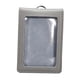 thumbnail image 1 of Funda para tarjetas con porta credencial, suave, reutilizable, con ventana transparente, tipo vertical Gris, 1 of 9