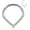 Silver, variant on G23 Titanium Septum Rings Teardrop Titanium Cartilage Earring Hoop Titanium Daith Piercing Rings 16G Small Septum Jewelry Hoops Clear CZ Helix Piercing Jewelry