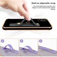thumbnail image 7 of Compatible with Samsung Galaxy A53 6.5" 2022 Case Thin for Women Girls,Soft TPU Plating Bumper Wristband Holder Case Slim Anti-Scratch Shockproof Love Heart Cute Case(Elegant Black), 7 of 7