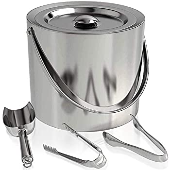 insulated ice bucket with scoop