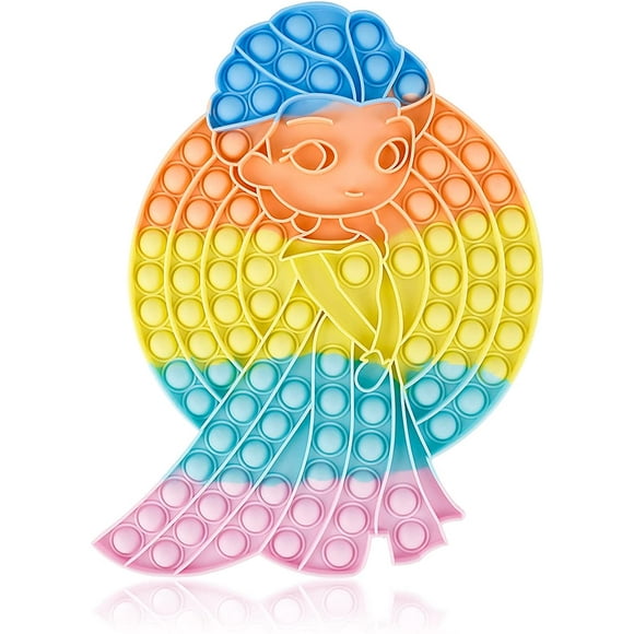 CPDD Jumbo Big Huge Extra Large Mega Pop Gift Sensory its Bubble Push It Fidget Toy, Giant Biggest Extra Oversized Pops Popper Popits Popits Anxiety Stress Relief Gifts Rainbow Elsa