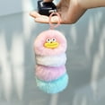 thumbnail image 6 of Tuvgenk Adorable Furry Plush Worm Keychain, Soft Cute Design Bag Charm for Women, 6 of 6