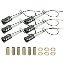 Uxcell Candelabra Base Lamp Holder Light Socket, 6pcs UL Listed Keyless E12 Bulb Socket, 3.1"