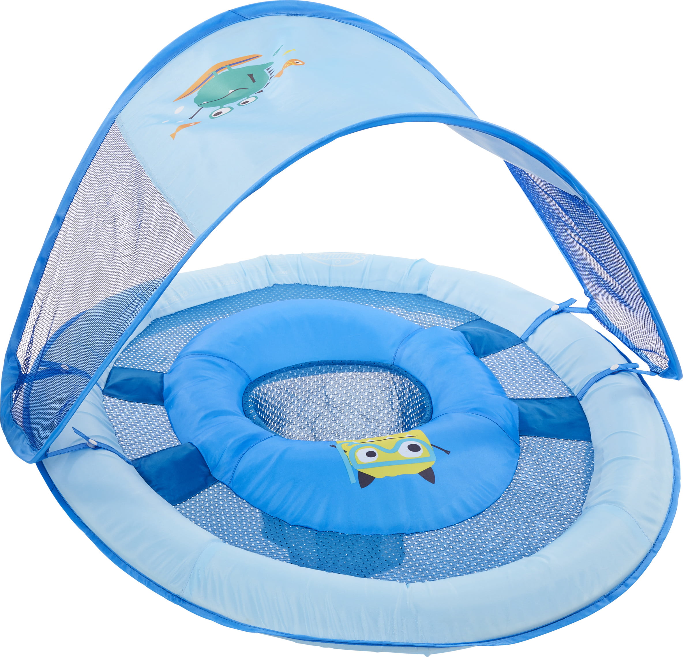 SwimWays Step 1 Baby Blue & Green Spring Float Sun Canopy 9-24 Months for sale online 