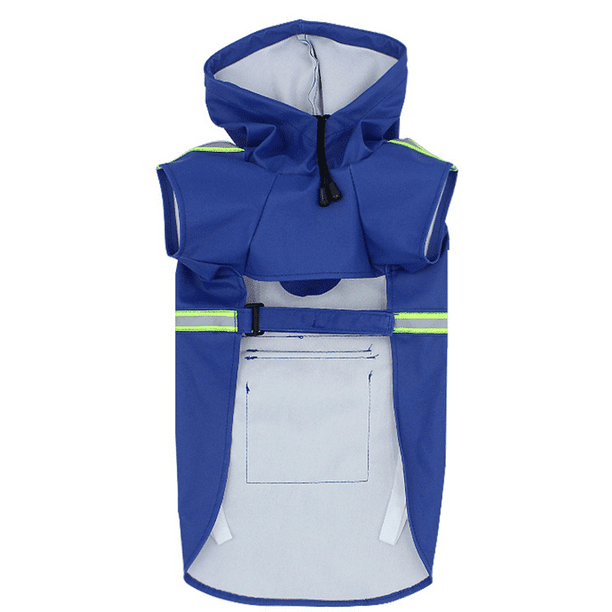 Chaqueta impermeable tipo poncho para perros, impermeable para mascotas, chaquetas de lluvia para perros y gatos, con capucha y banda reflectante.