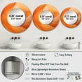 thumbnail image 4 of Designart "Vibrant Tangerine Coil" Abstract Spirals Rund Mirror For Wall Decor - Large Peach Round Printed Mirror -Modern Round Living Room Mirror - 23" x 23", 4 of 6