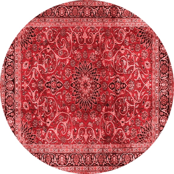 Ahgly Company Indoor Round Persian Red Traditional Area Rugs, 4' Round