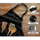 thumbnail image 3 of Water-Resistant Kitchen Apron Set with Pockets for Cooking and Baking (Black, 2-Pack), 3 of 5