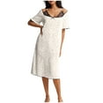 thumbnail image 2 of Censtreet Robe Nuisette Longue pour Femmes à Bretelles Spaghetti à Manches Courtes pour Femmes Cami Midi Robes Chemise de Nuit, 2 of 6