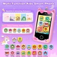 thumbnail image 2 of Smartphone M SANMERSEN para niños y niñas de 3 a 10 años con tarjeta SD de 32 GB, 2 of 7