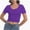 Purple, variant on Women's Basic Scoop Neck Crop Tops Short Sleeve Tops