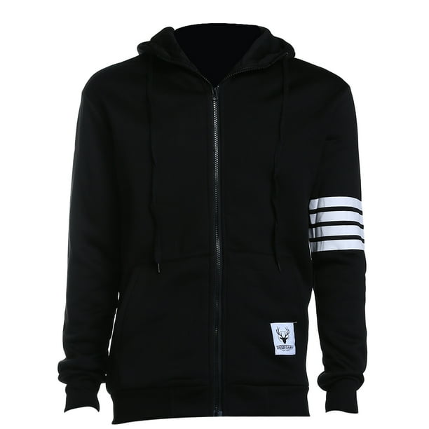 Sudadera Ocio Hombres Likrtyny con Capucha Casual Cremallera Otoño 2XL
