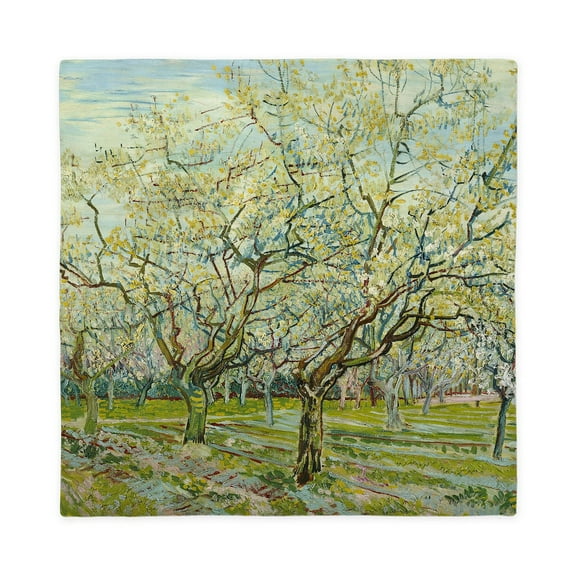 CafePress - Van Gogh White Orchard Queen Duvet Cover - Queen Duvet