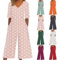 BXINGOHAI Womens Dressy Jumpsuits Casual One Piece Outfit Button Shorts Sleeve Wrap Drawstring Waist Wide Leg Long Pants Romper White,S