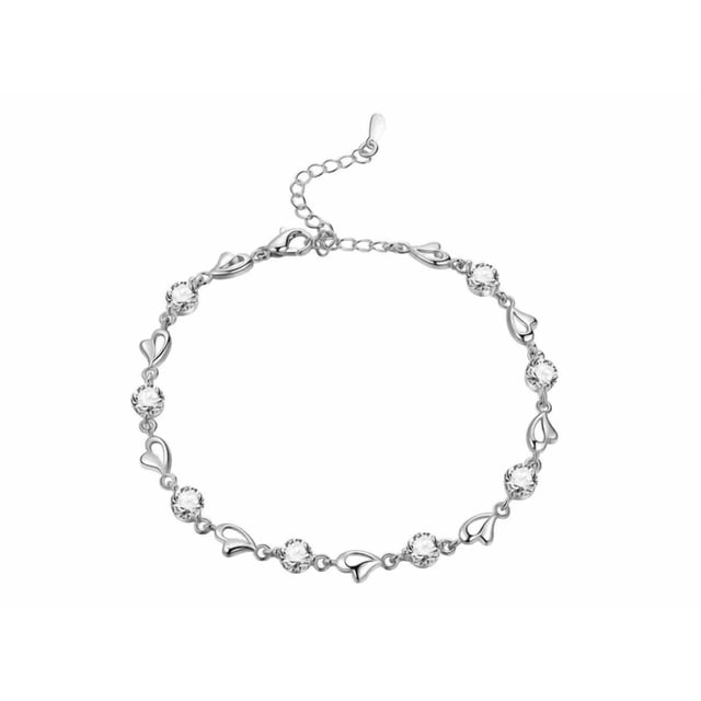 Pulsera De Plata De Ley 925 Con Zirconia Cúbica Mujer Xtellar plateado