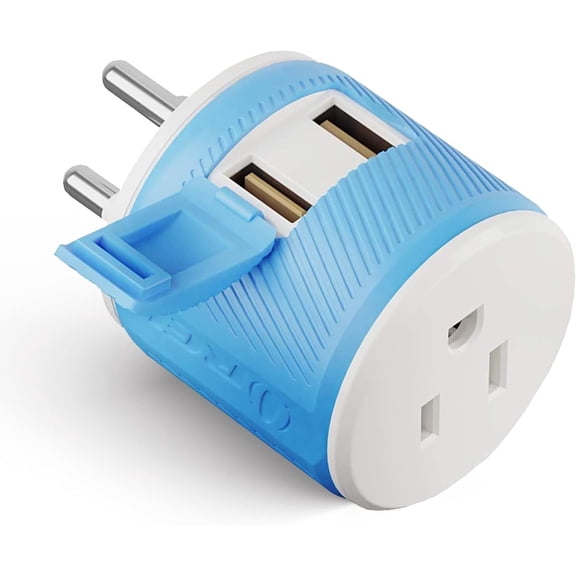 OREI Thailand Travel Plug Adapter with Dual USB - USA Input - Type O (U2U-18)