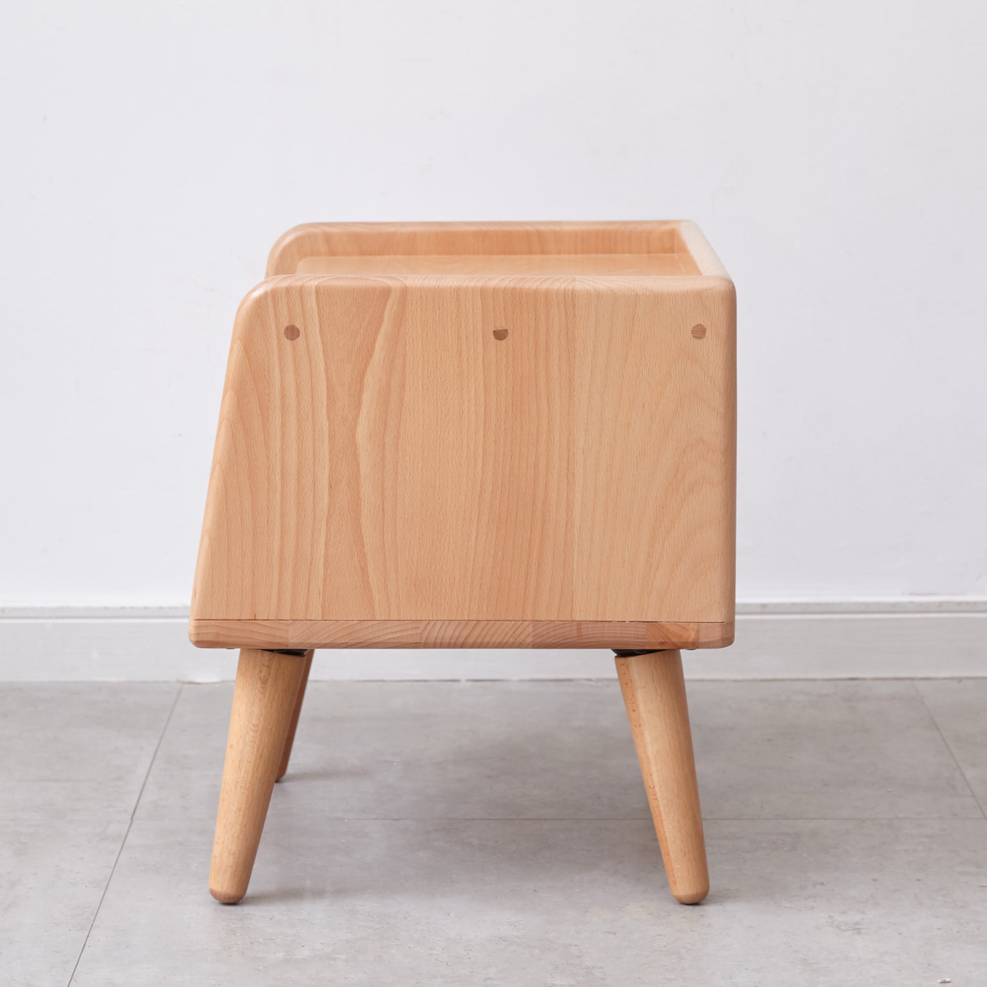 MAYEERTY European Beech Wood Nightstand – Modern Simple Design, 15.75 x 15.75 x 13.78 in